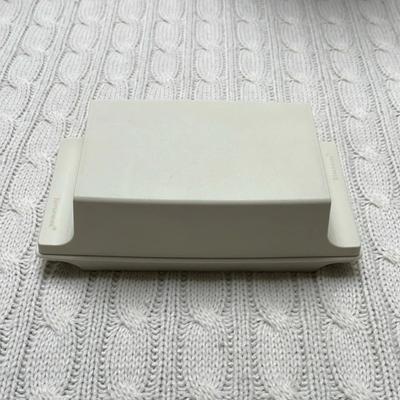 Vtg Tupperware 2 Stick Butter Holder w lid Almond/beige in color retro - Picture 2 of 7